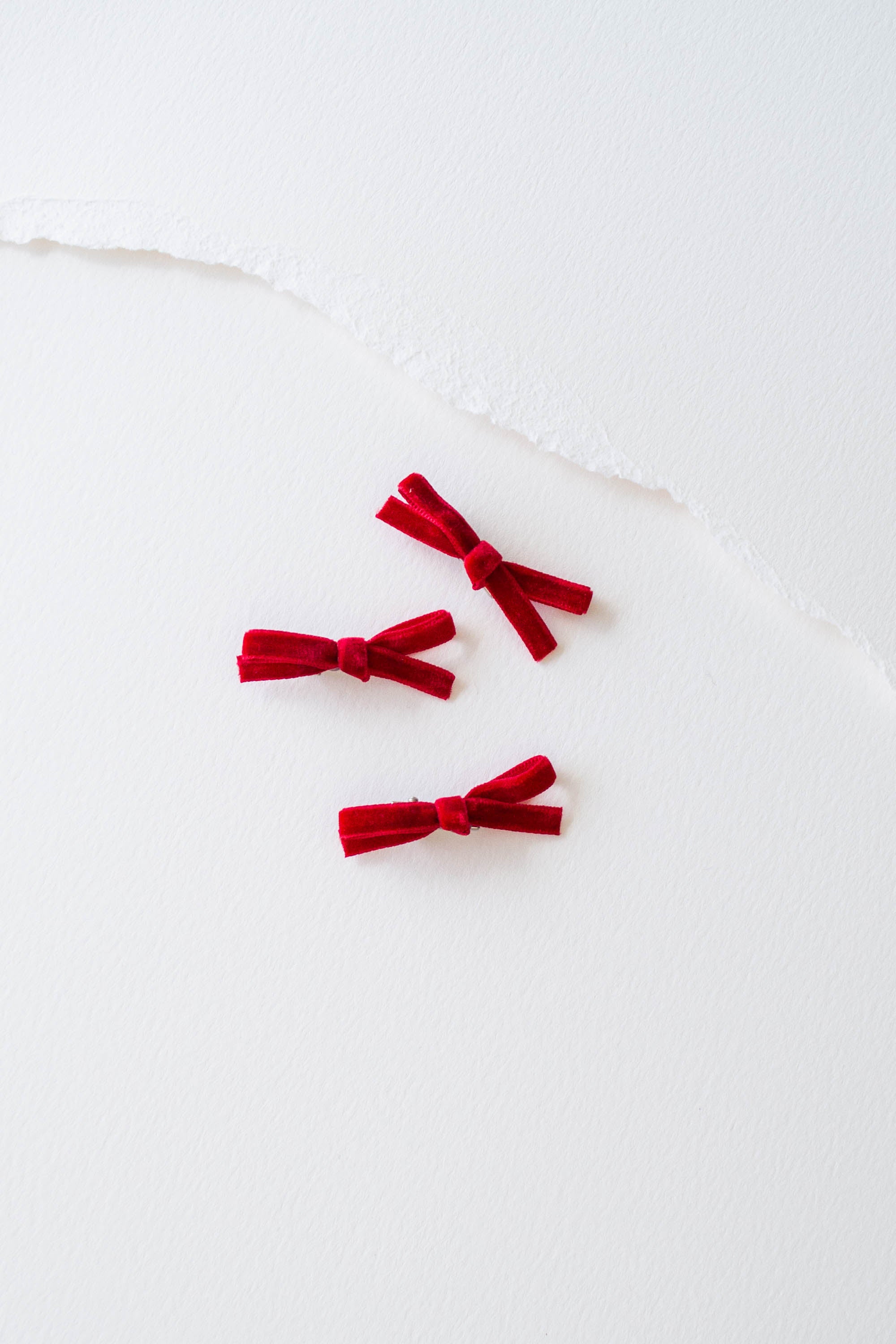 Little Velvet Ribbon Hair Pin Set