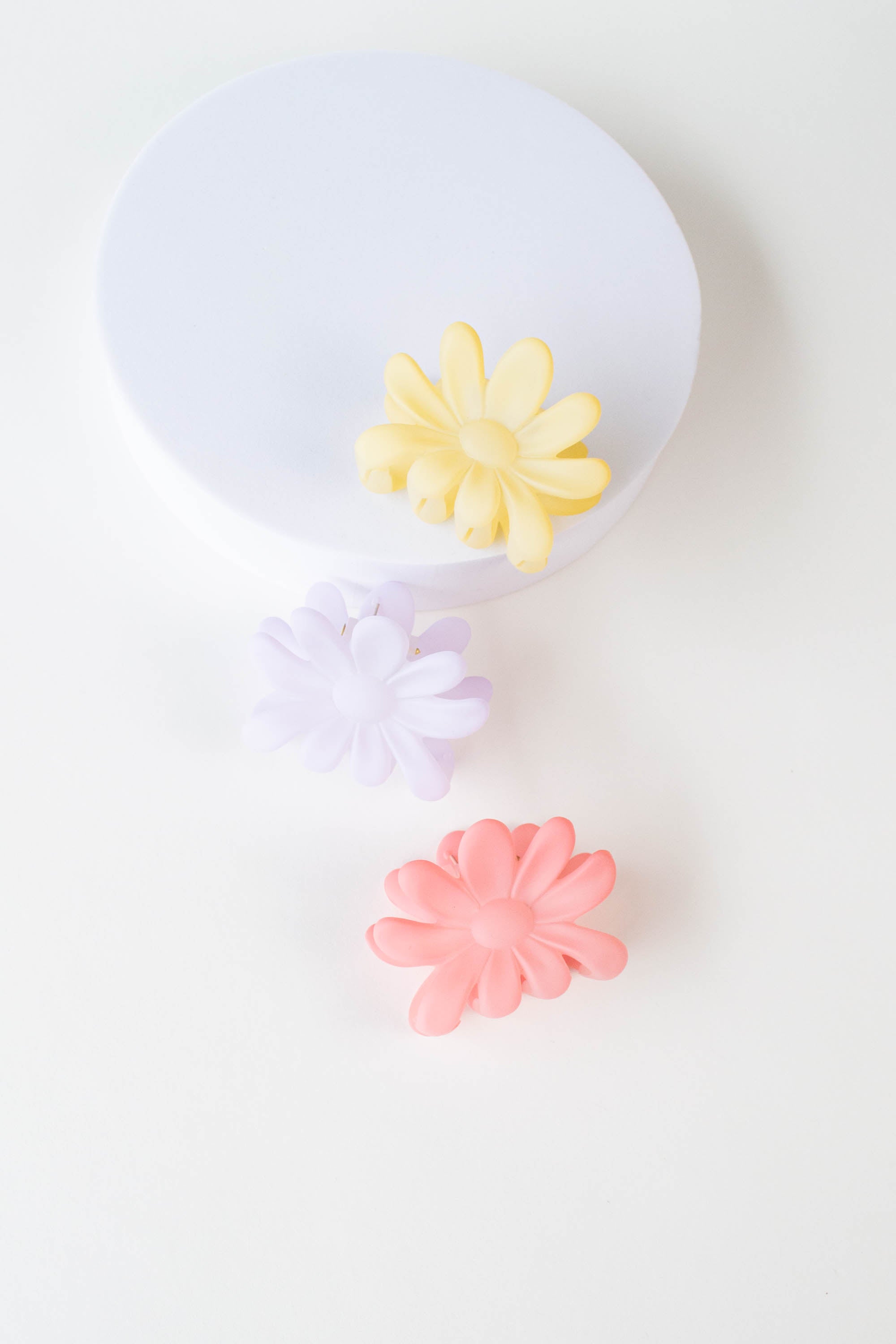 Ice Matte Floral Hair Claw Clip