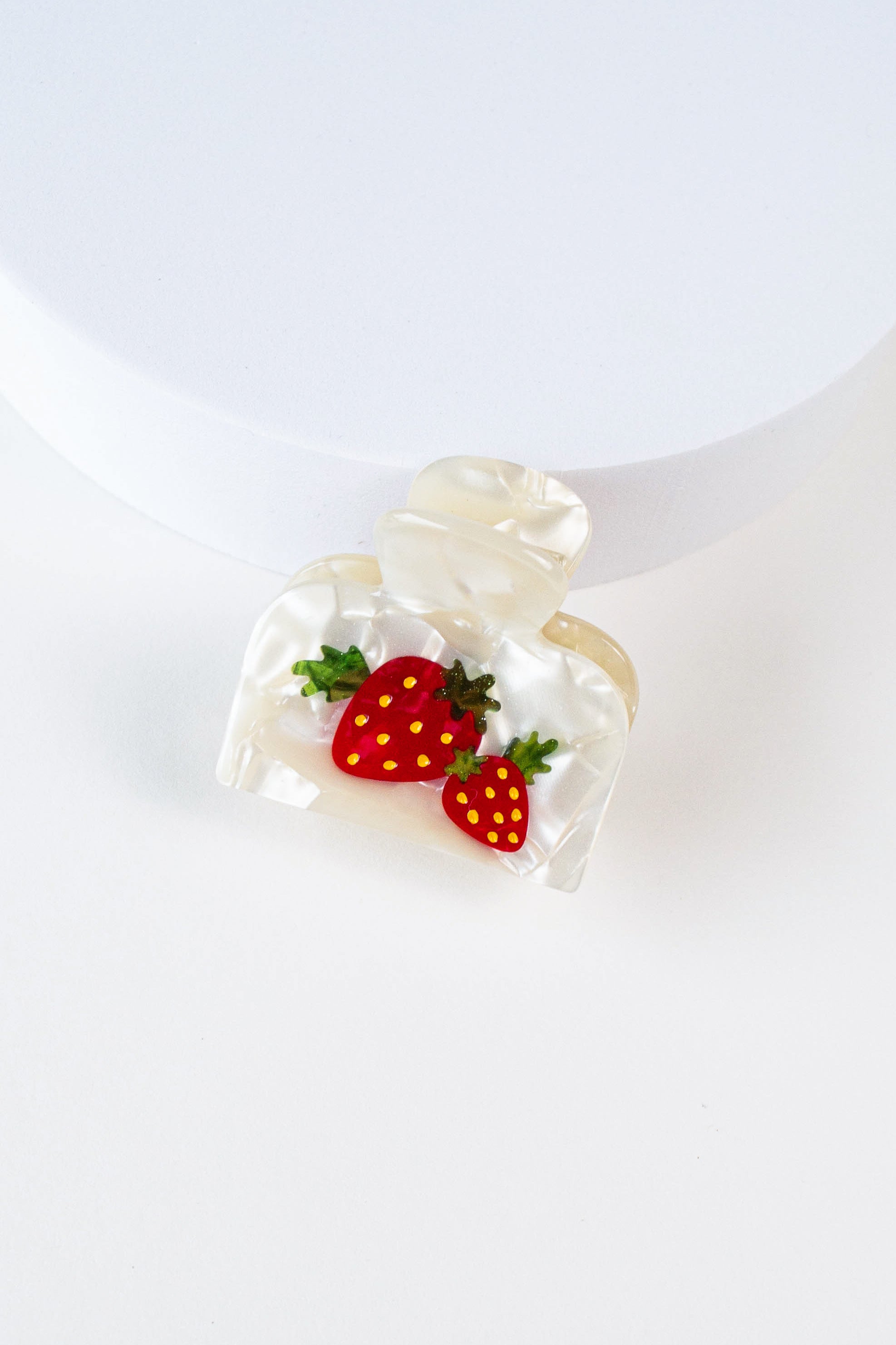 Eco Strawberry Farm Handmade Hair Claw Clip