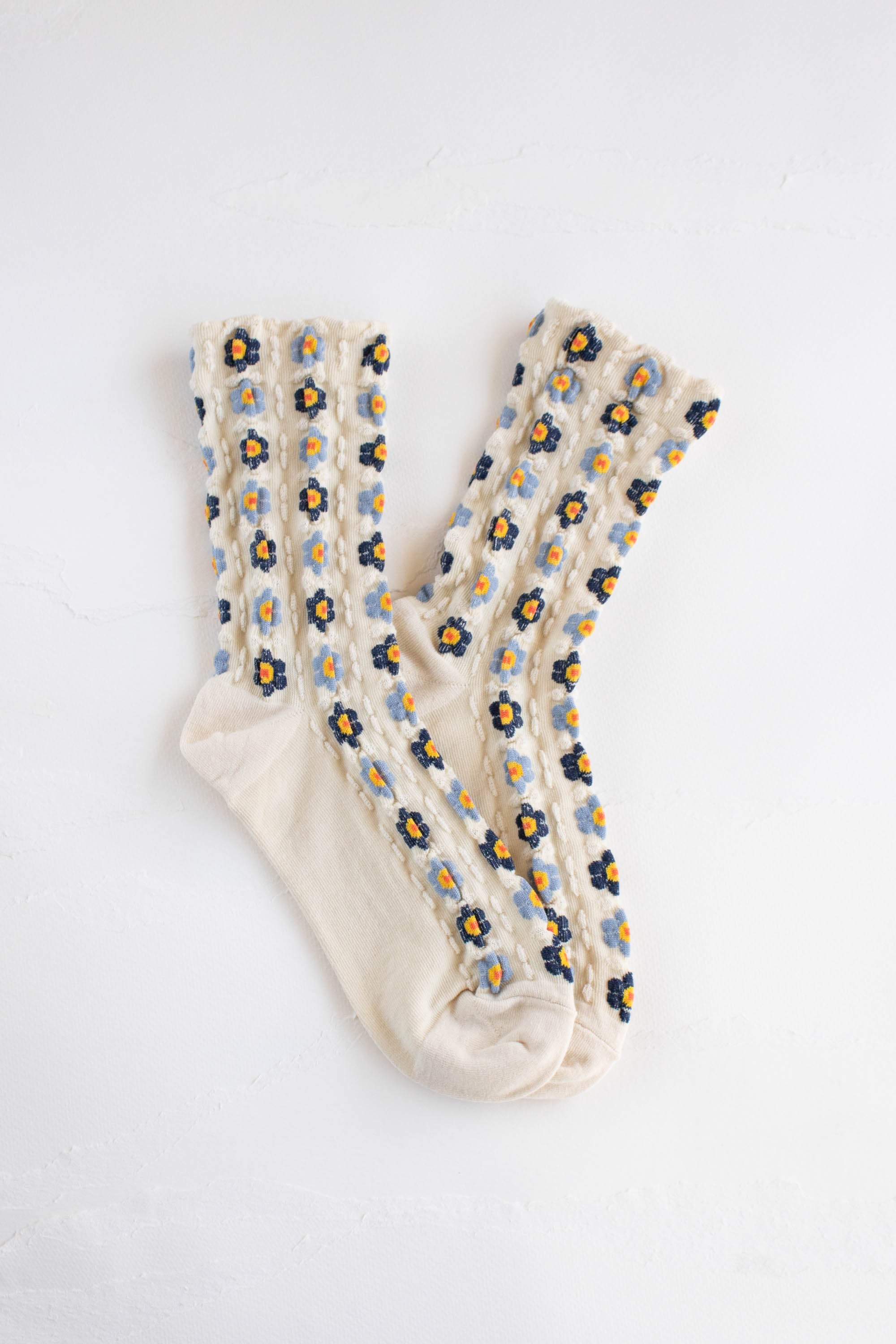 Retro Flower Casual Socks